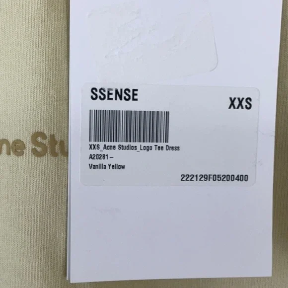 Acne Studios Logo T-Shirt Dress vanilla yellow - Picture 3 of 7